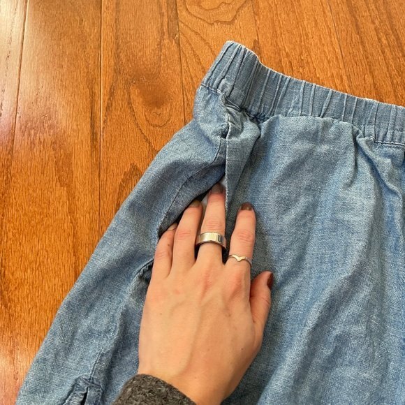 Madewell Elastic Waist Pull-On Shorts Blue Size Small - Picture 4 of 8